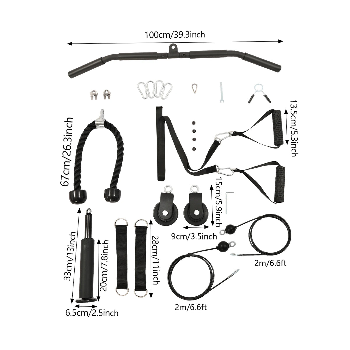 Home Gym Cable Pulley System for Strength Training Equipment