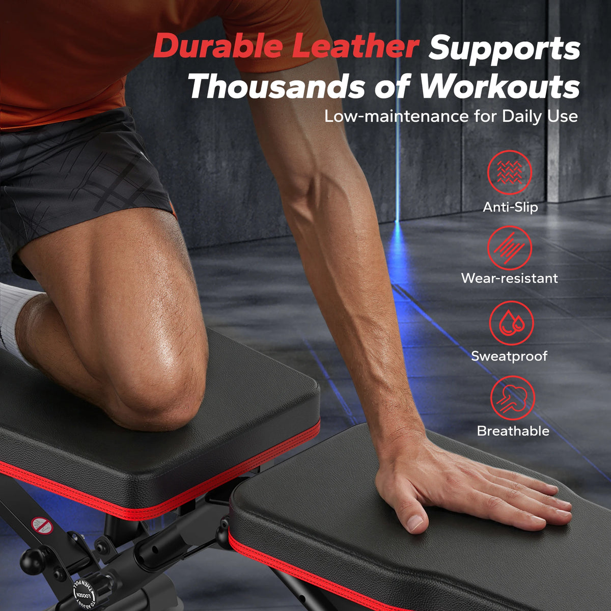 MERACH Adjustable Foldable Weight Bench for Home Strength Training