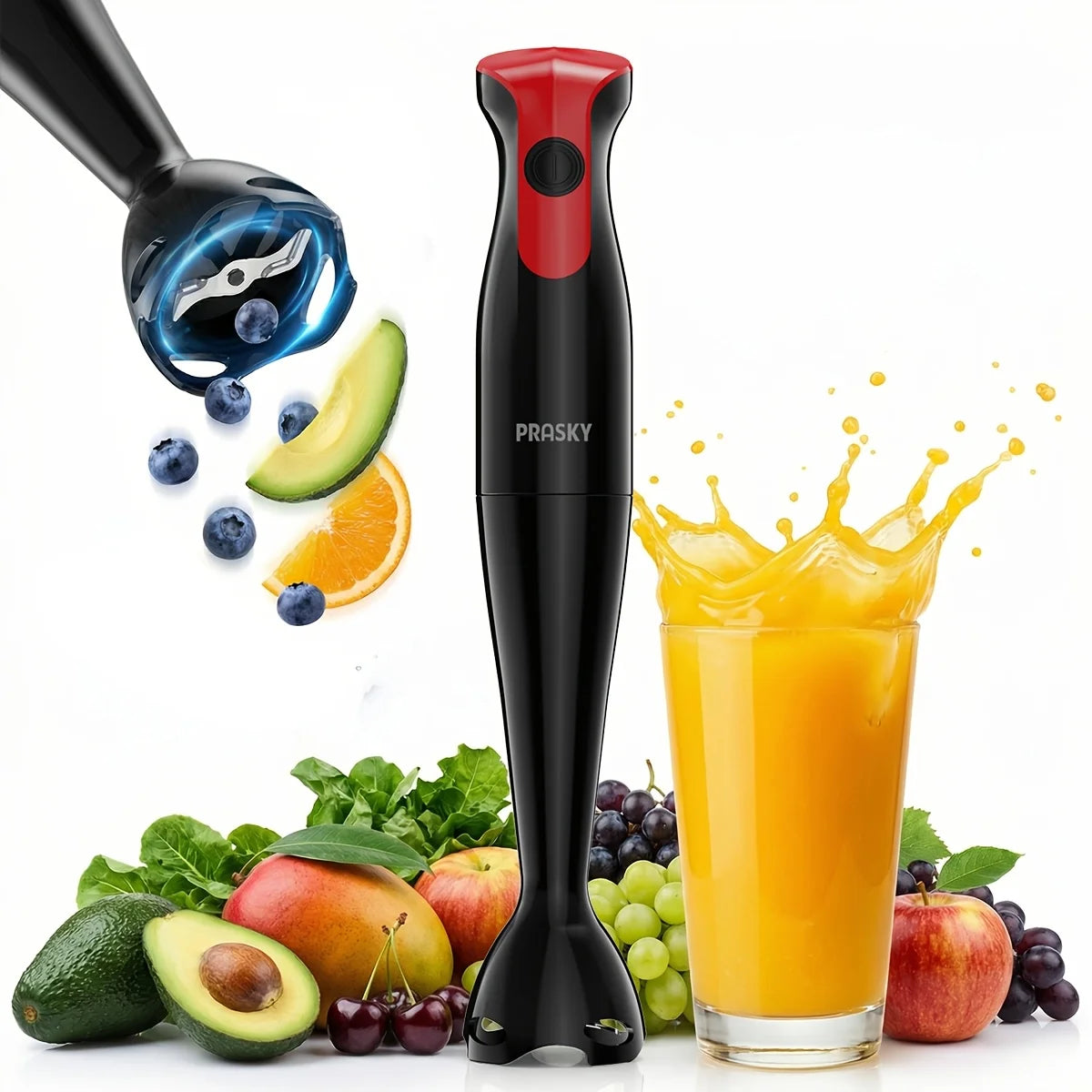 Prasky Immersion Hand Blender For Smooth Soups And Purees