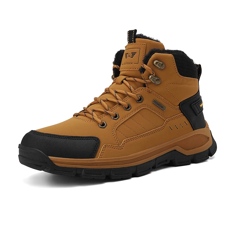 Men's Hiking Boots Lace Up Non Slip Outdoor Trekking Shoes
