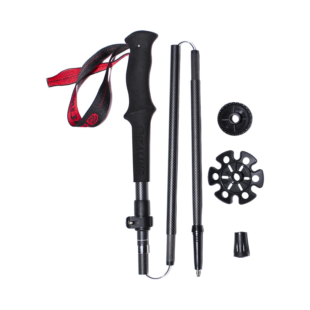 OKHEALING Ultralight Carbon Fiber Folding Trekking Poles