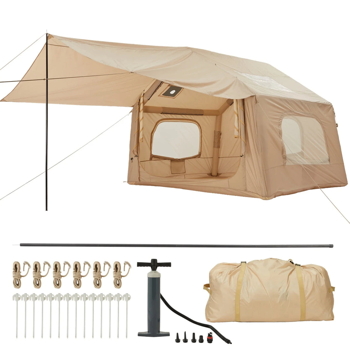 HiMISS Inflatable Camping Tent With Skylight And Canopy