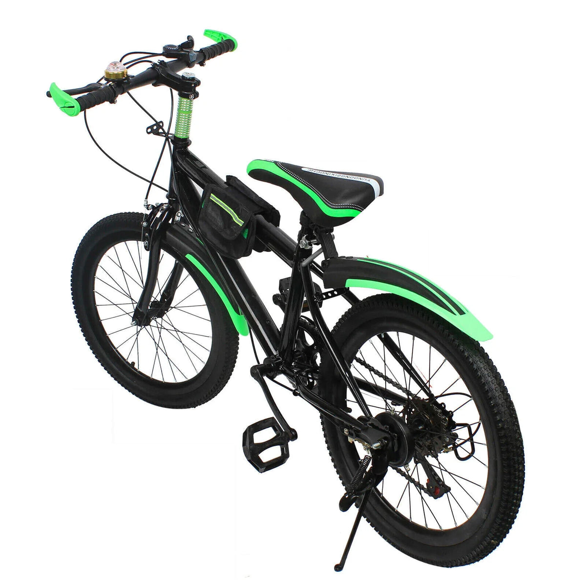 Children's Seven Speed Mountain Bike With Adjustable Seat And Storage Bag