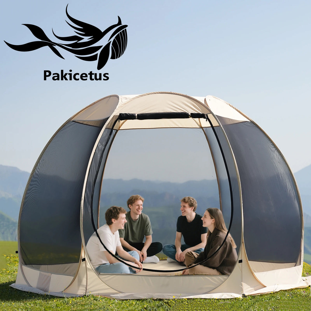 Pakicetus Pop Up Mesh Screen Tent For Camping And Backyard