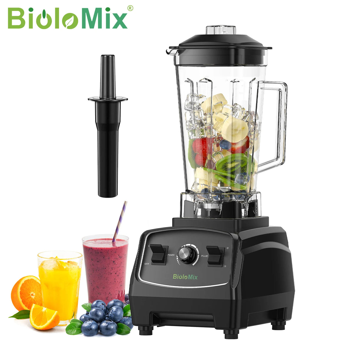 Biolomix Heavy Duty Commercial Blender For Smoothies And Food Prep