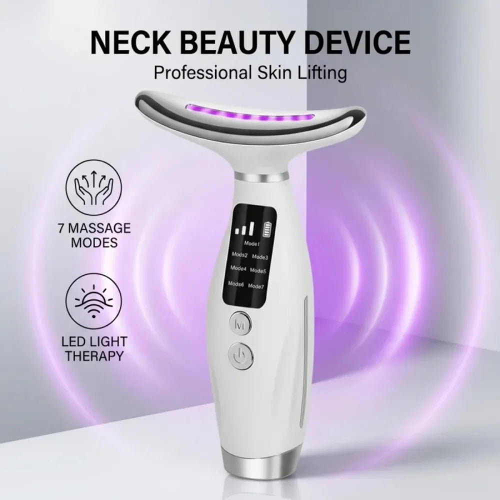 LED Photon Therapy Neck And Face Lifting Massage Device