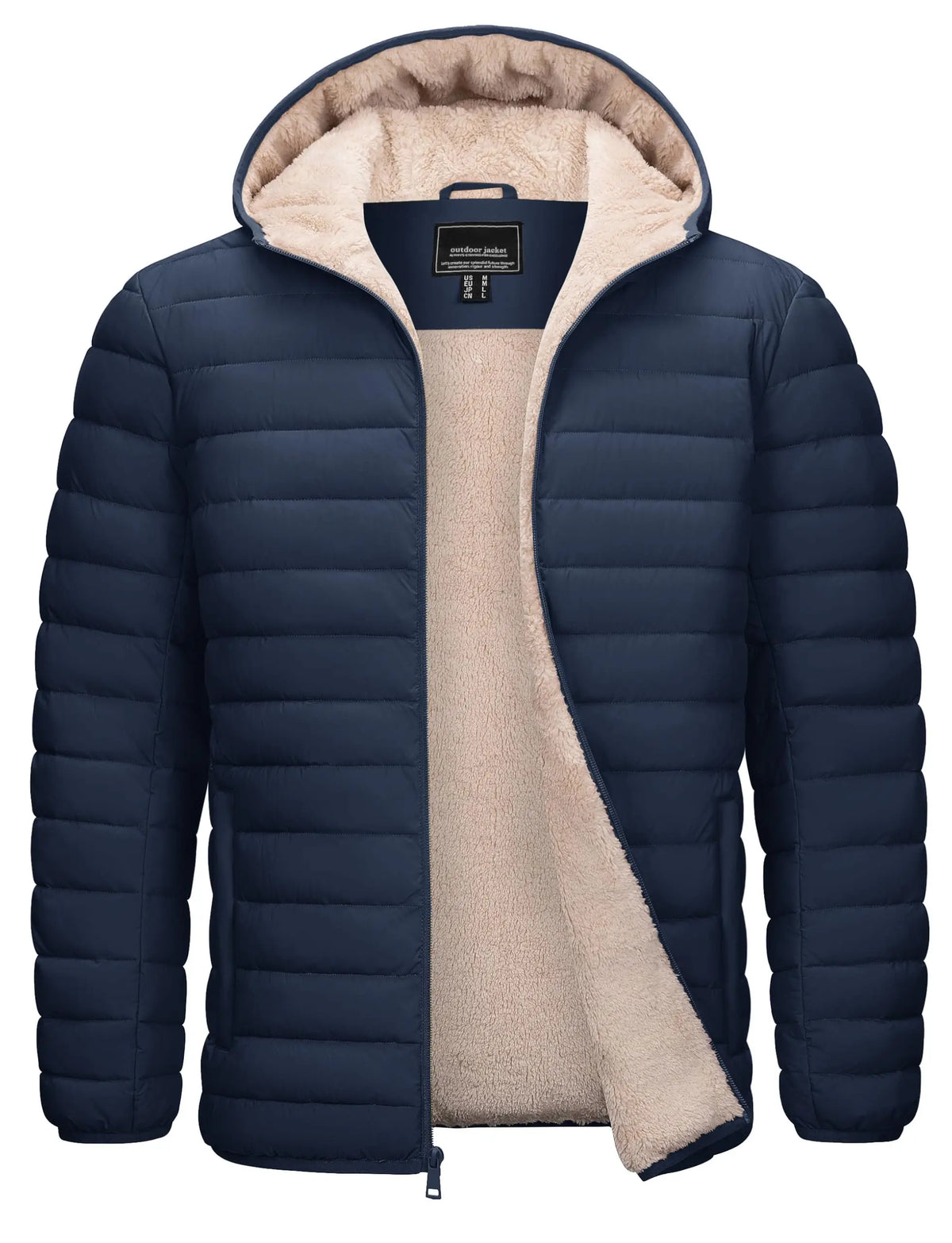 Cavva Men's Sherpa Lined Hooded Puffer Winter Jacket