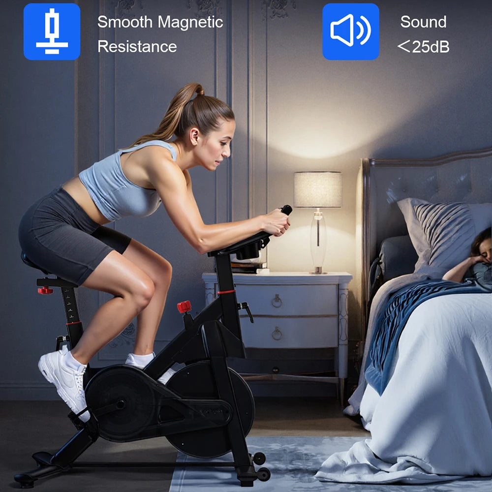 LACUFFY 32 Level Magnetic Resistance Exercise Bike With Bluetooth