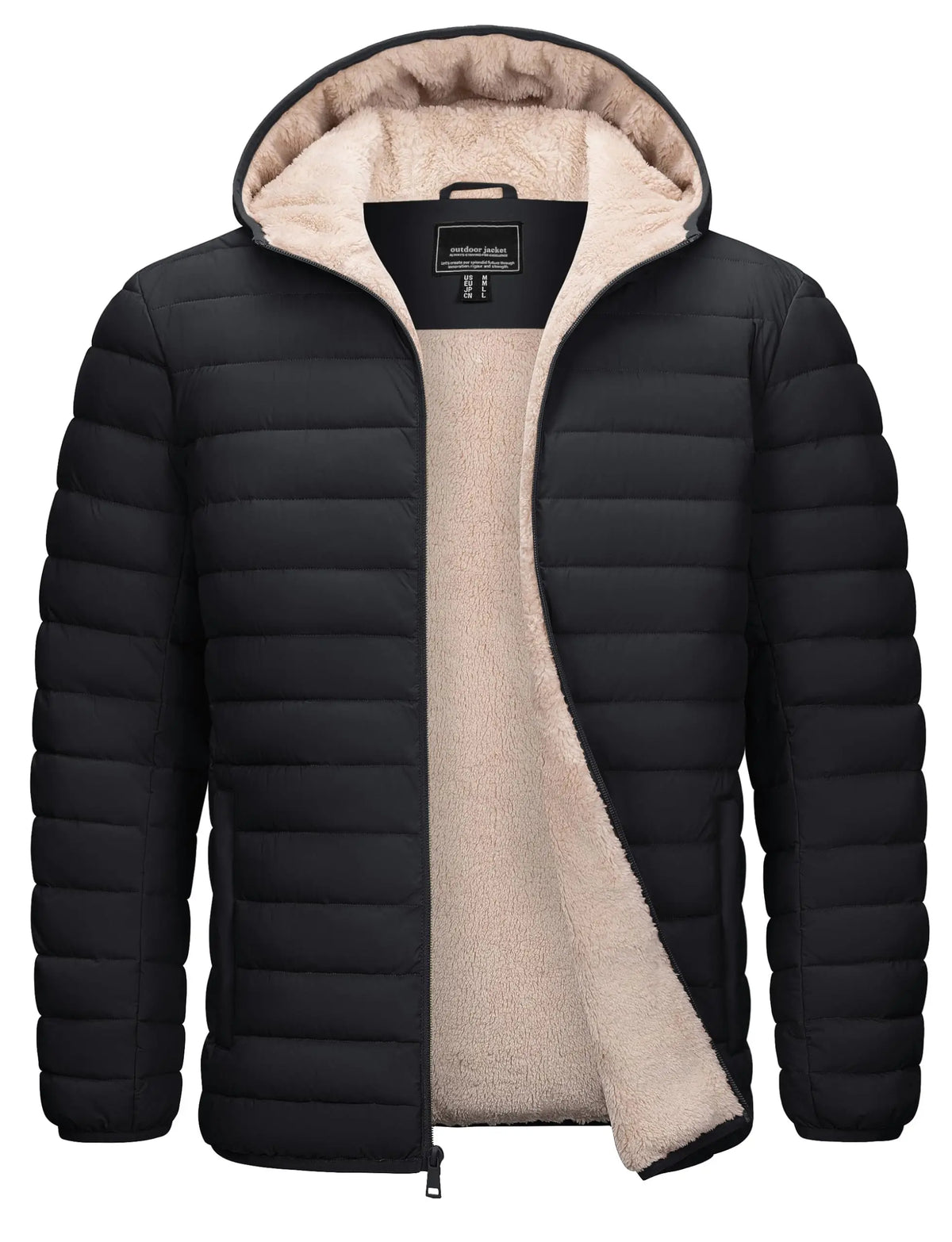 Cavva Men's Sherpa Lined Hooded Puffer Winter Jacket