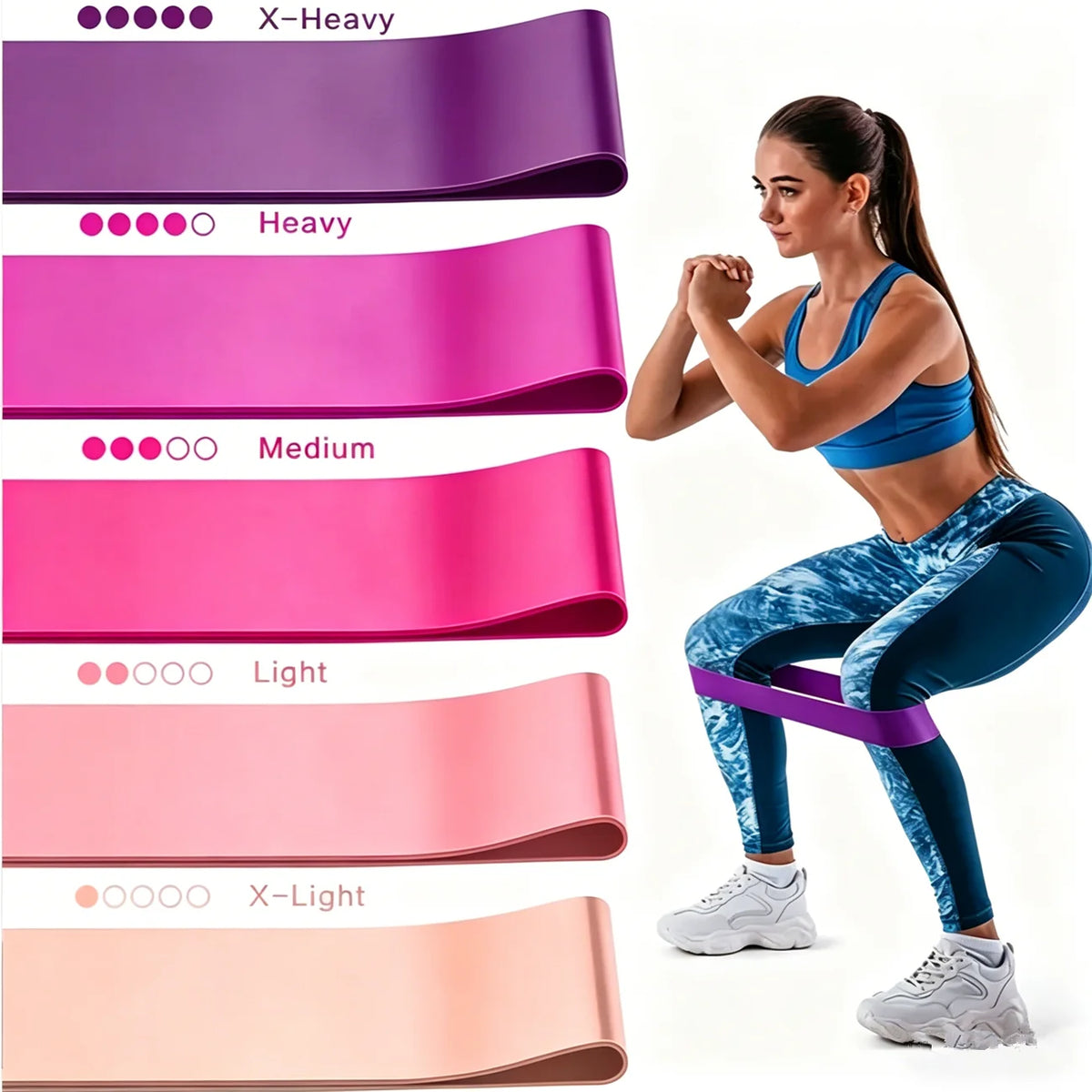 Resistance Loop Bands for Fitness Yoga and Exercise