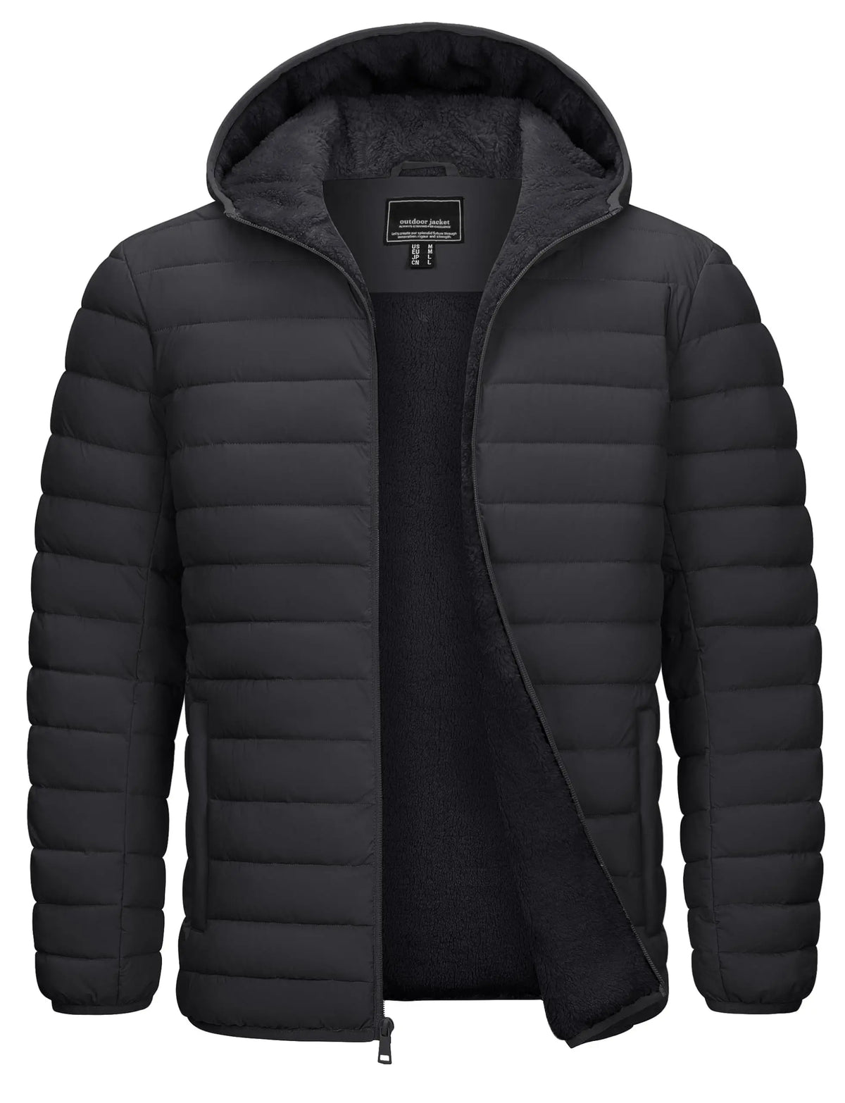 Cavva Men's Sherpa Lined Hooded Puffer Winter Jacket