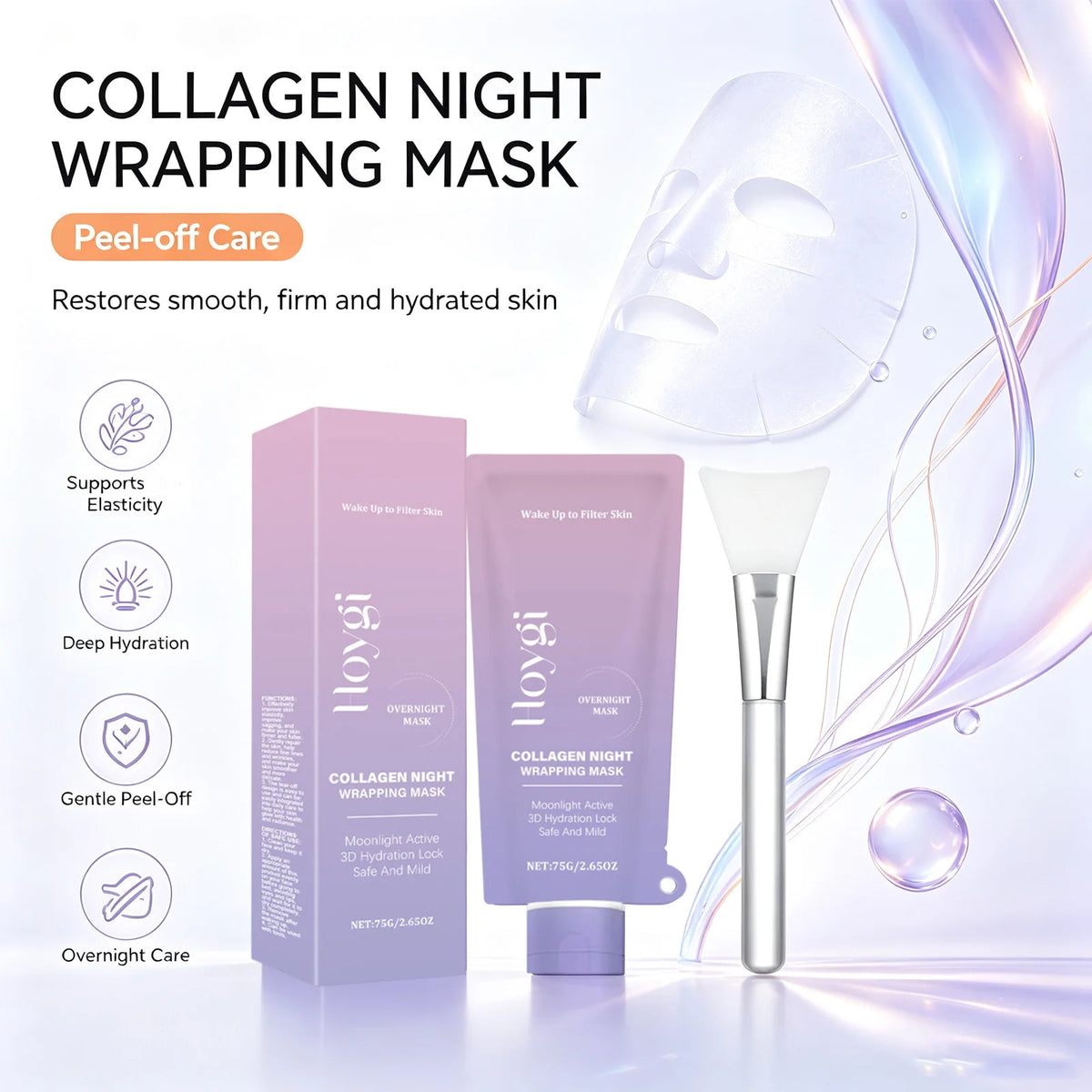 Hoygi Collagen Night Wrapping Mask For Firming Hydrating Skin