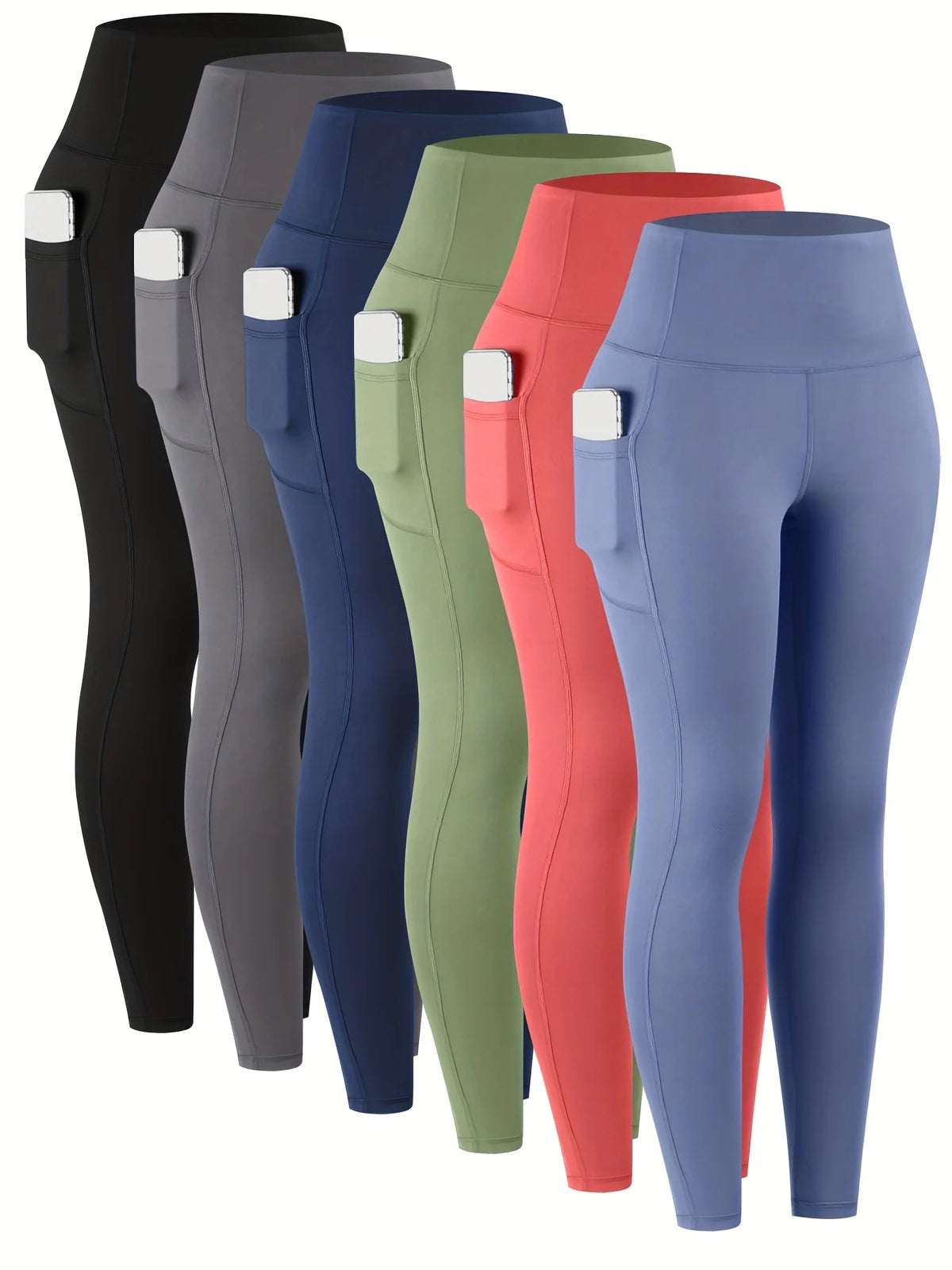 Women's High Waist Pocket Leggings for Yoga and Workout
