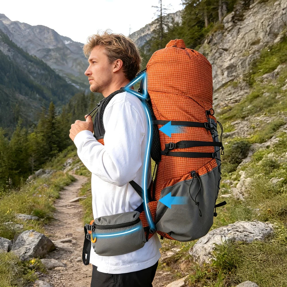 Night Cat Lightweight Hiking Backpack With Rain Cover