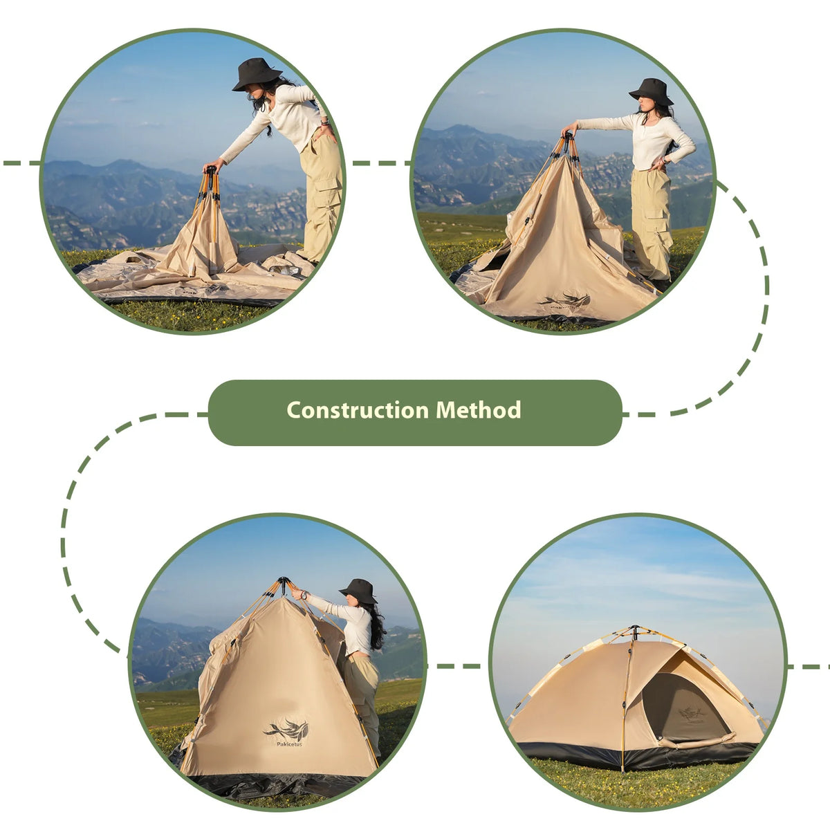 Pakicetus Instant Pop Up Camping Dome Tent