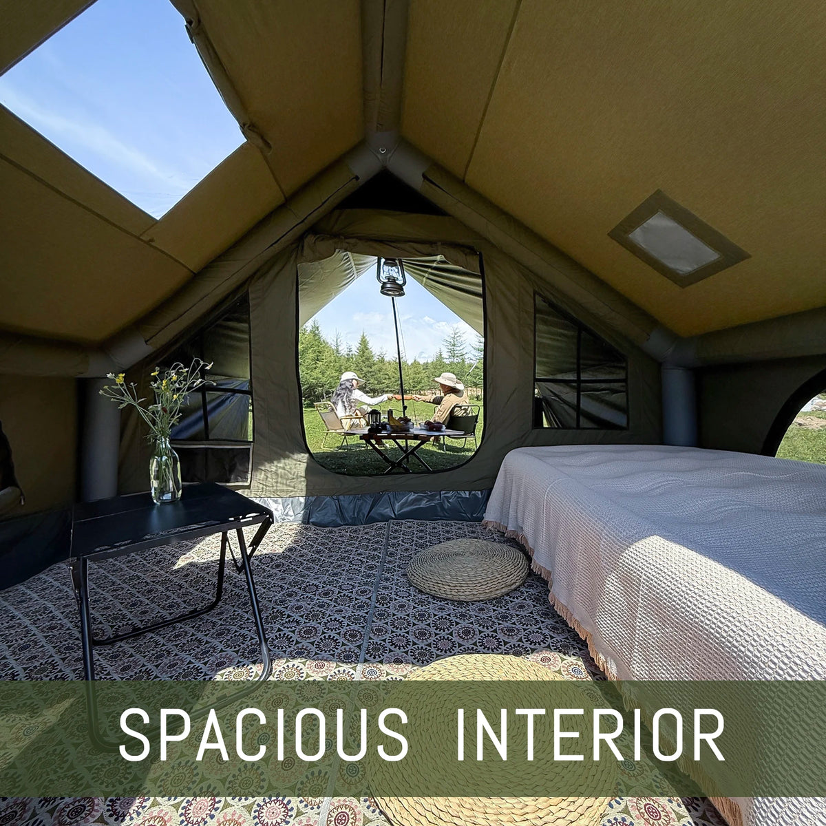 Pakicetus Inflatable Glamping Tent With Roof Window