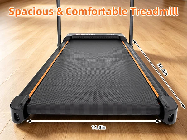 Foldable Home Running Treadmill With Manual Incline And Quiet Operation