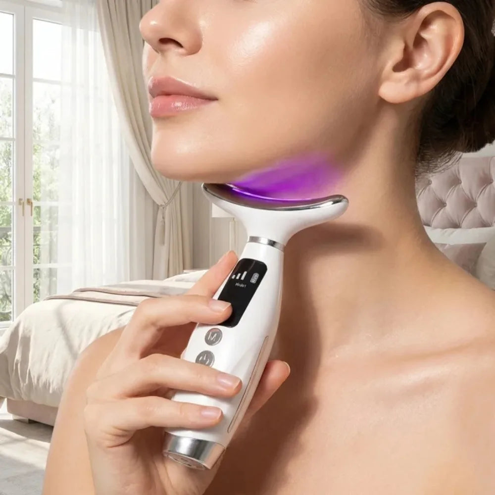 LED Photon Therapy Neck And Face Lifting Massage Device
