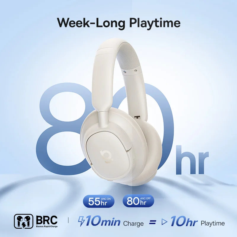 Baseus Bass Wireless Noise Canceling Over Ear Headphones