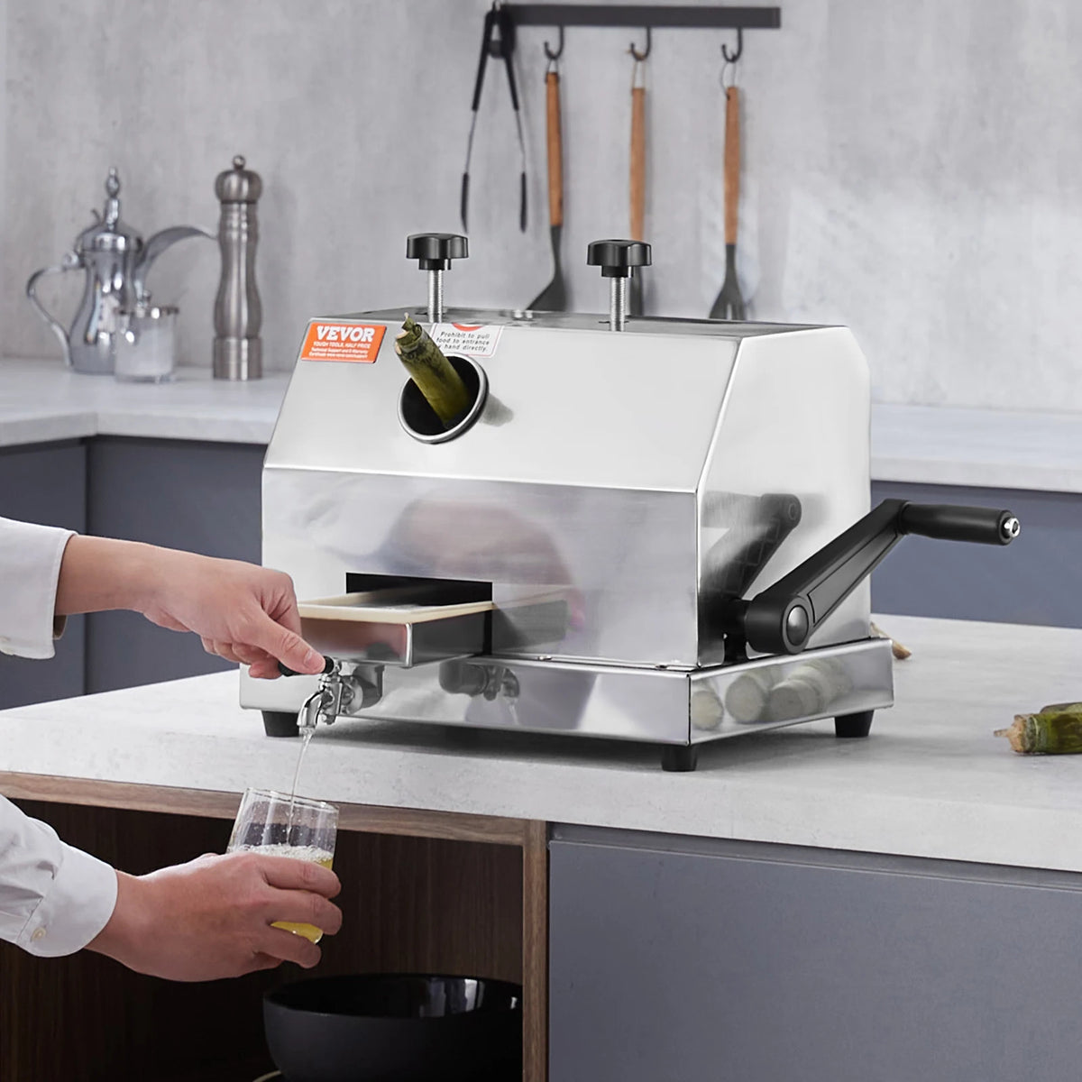 VEVOR Commercial Sugar Cane Juicer With Stainless Steel Rollers