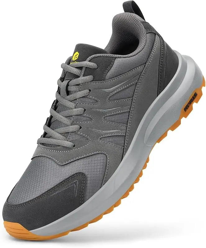 FitVille Men's Wide Toe Box Hiking Walking Shoes With Arch Support