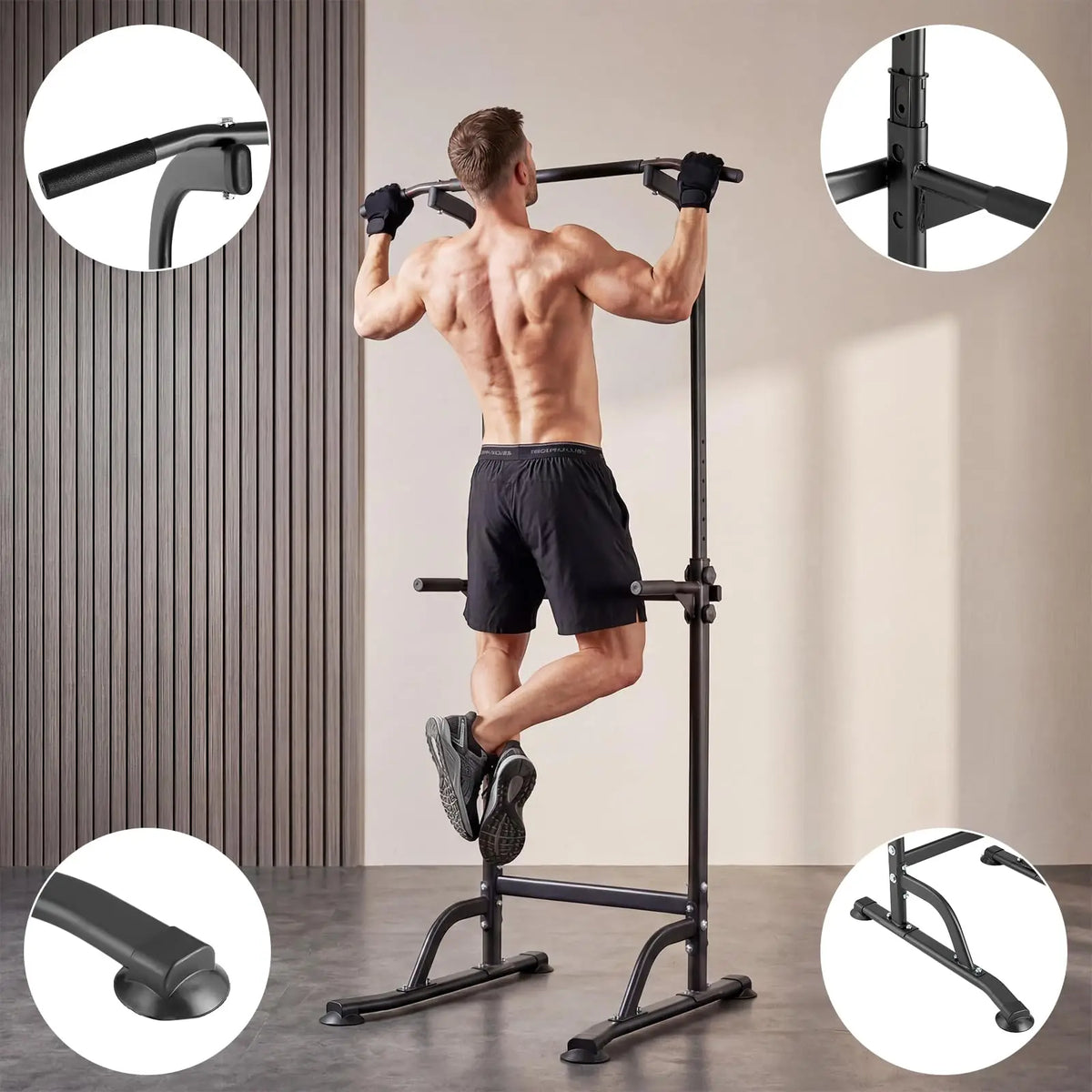 HiMISS Power Tower Dip Station With Pull Up Bar