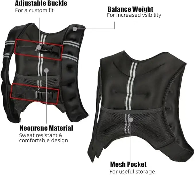 Weighted Workout Vest For Strength Training And Cardio