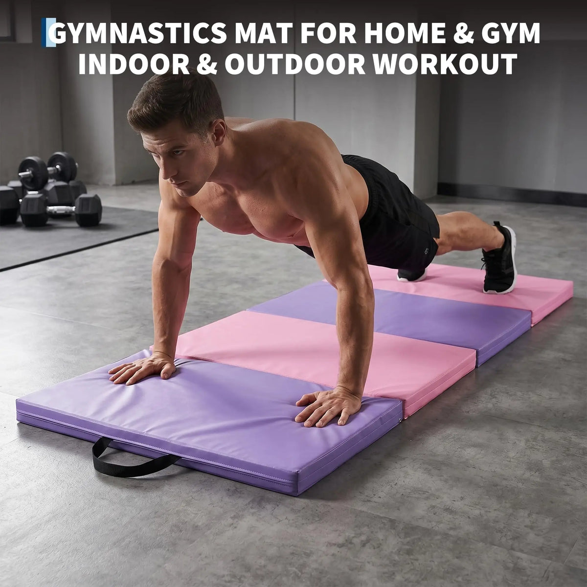 HiMISS Folding Gymnastics Mat For Home Workouts And Training