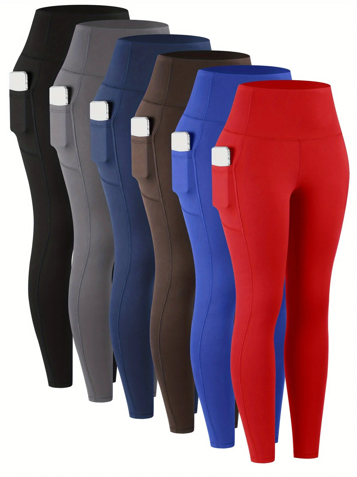 Women's High Waist Pocket Leggings for Yoga and Workout