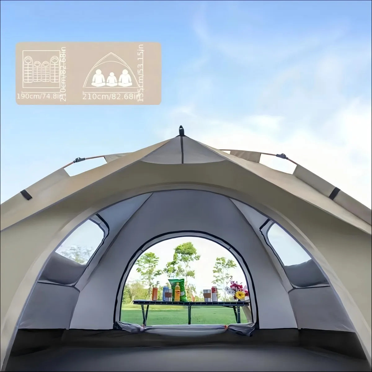 Pakicetus Quick Setup Automatic Camping Sunshade Tent
