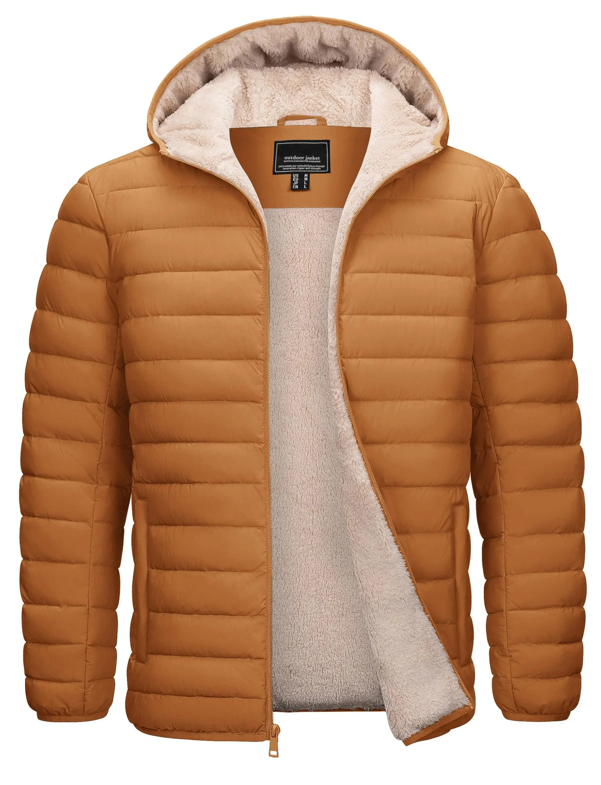 Cavva Men's Sherpa Lined Hooded Puffer Winter Jacket