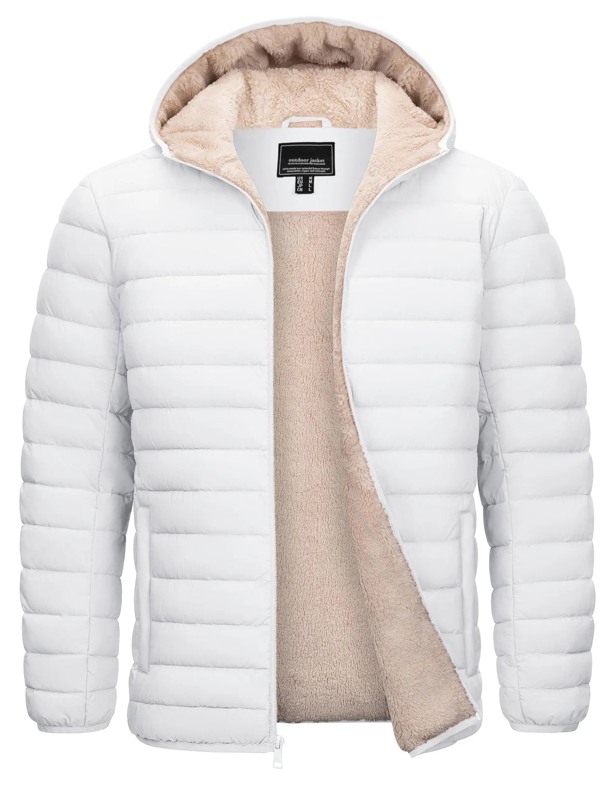 Cavva Men's Sherpa Lined Hooded Puffer Winter Jacket