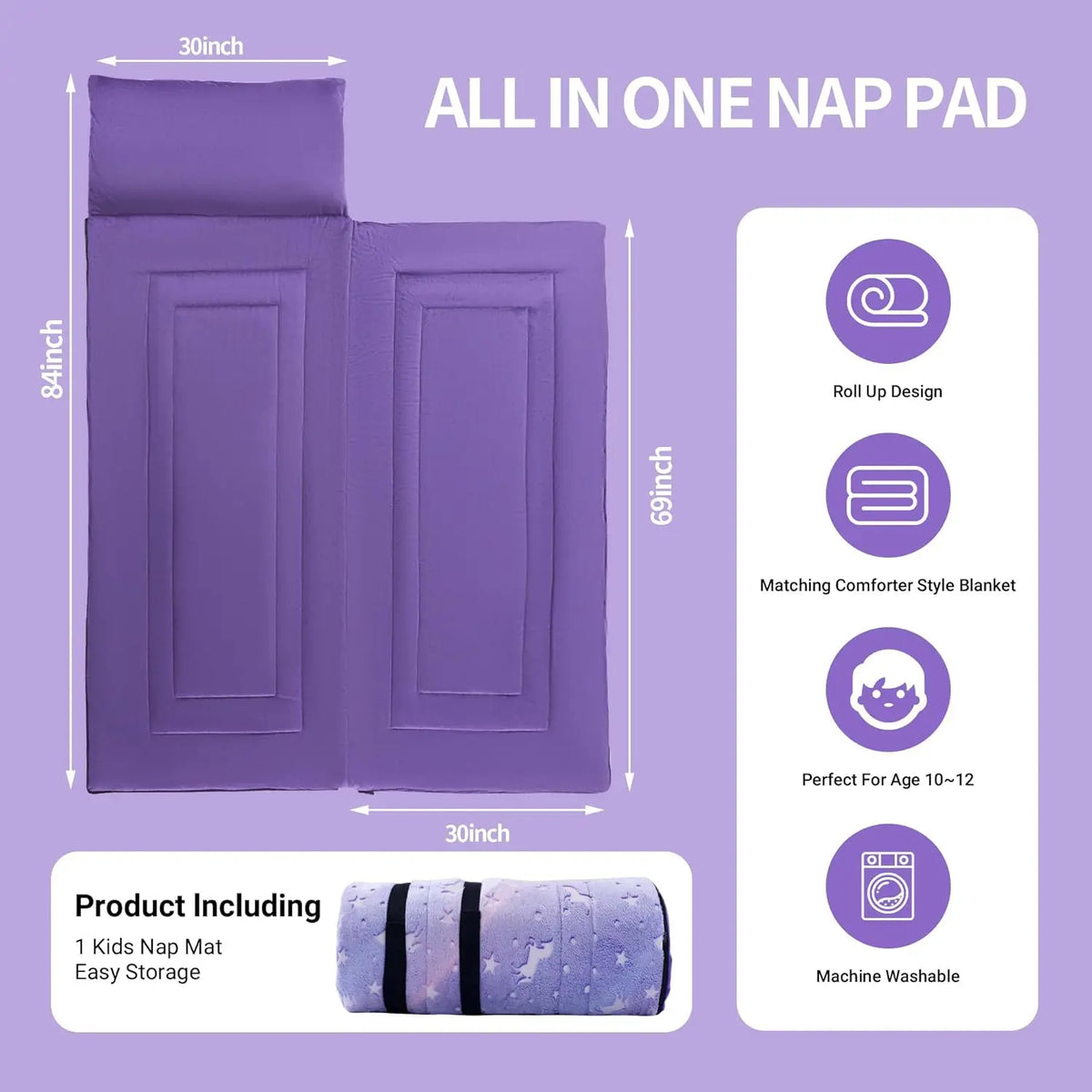 Glow In The Dark Kids Sleeping Bag With Pillow And Blanket