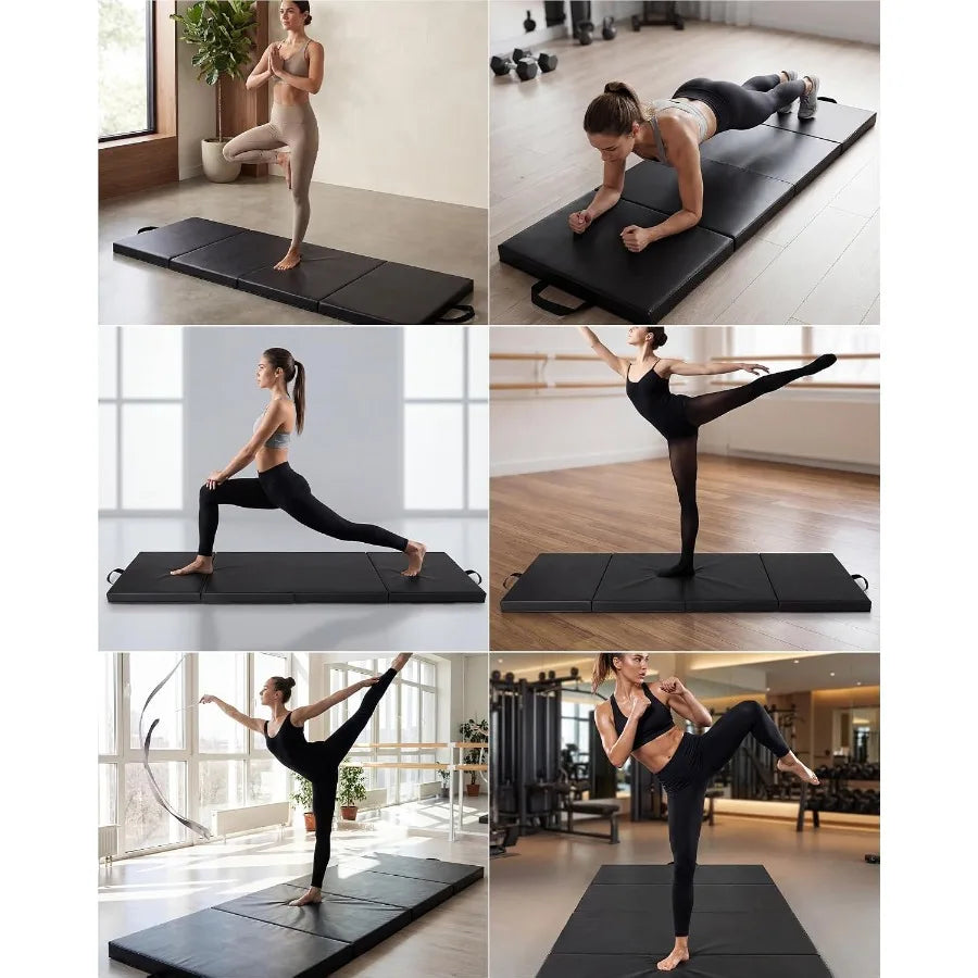 Folding Gymnastics Mat for Yoga, Pilates and Home Workouts