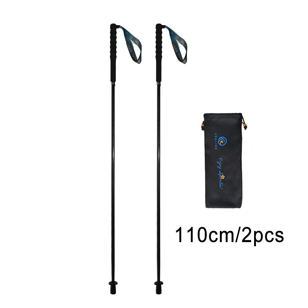 OKHEALING Carbon Fiber Folding Trekking Poles