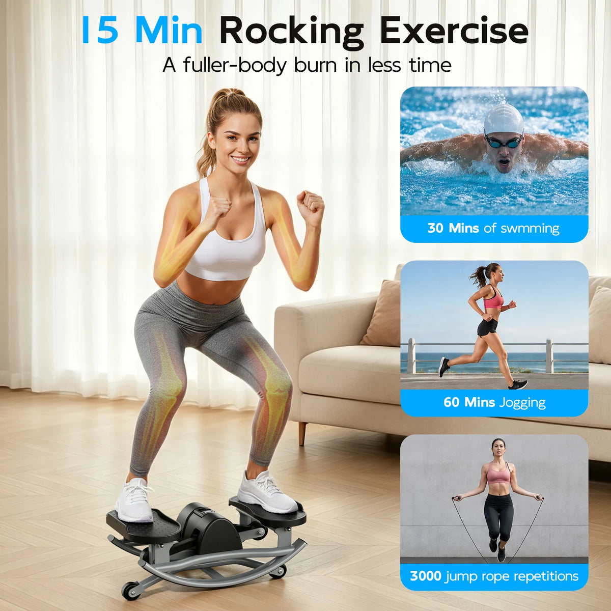 Intelligent Non Slip Twist Stepper Machine With Resistance Bands