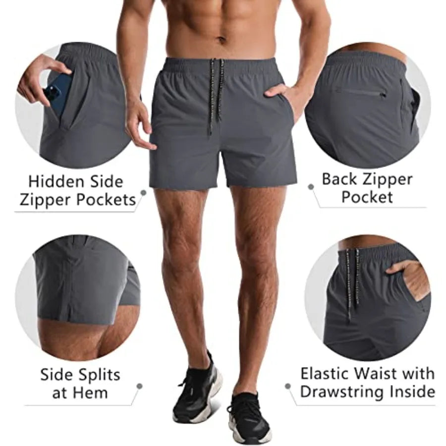 Mens Quick Dry Athletic Shorts With Pockets For Running