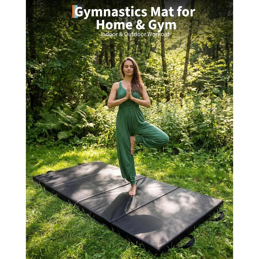Folding Gymnastics Mat for Yoga, Pilates and Home Workouts