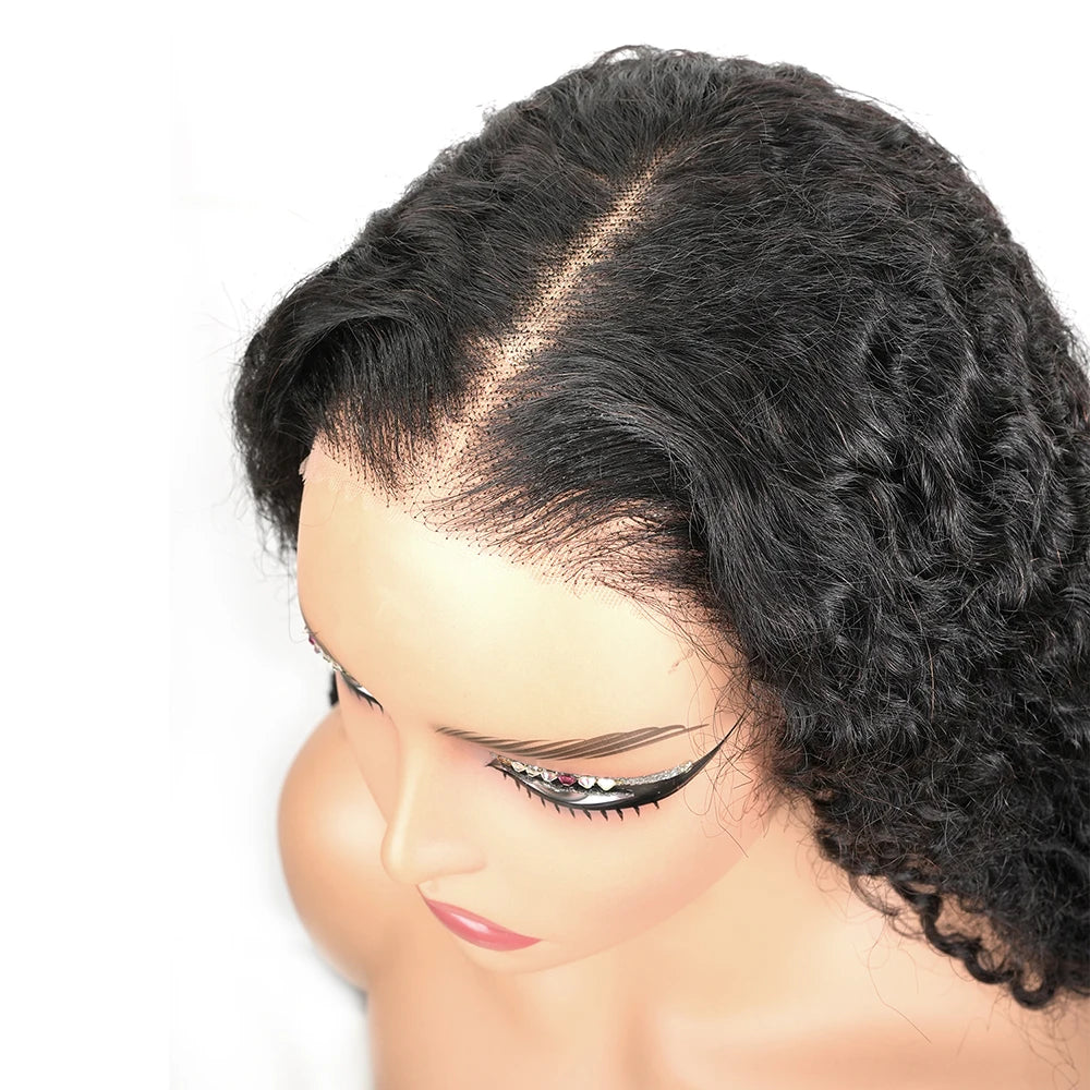 LIYSIMEI Burmese Curly Human Hair Lace Wig