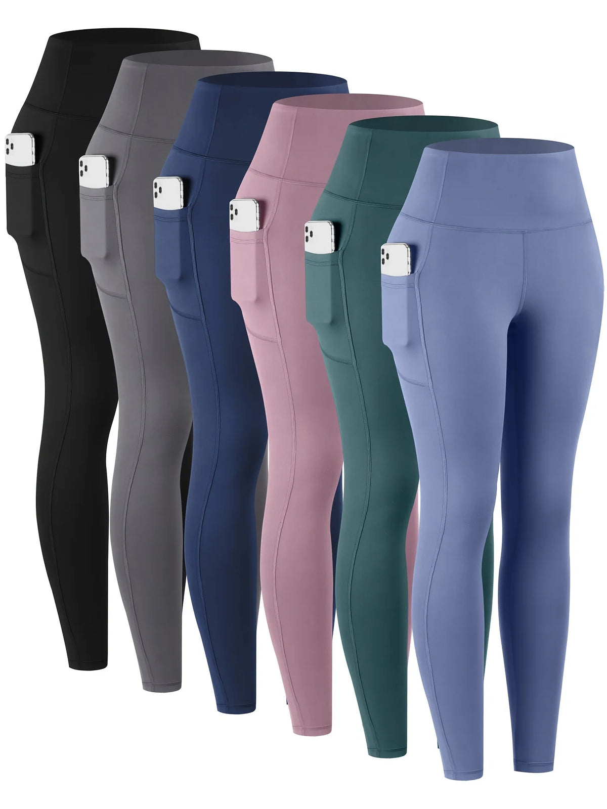 Women's High Waist Pocket Leggings for Yoga and Workout