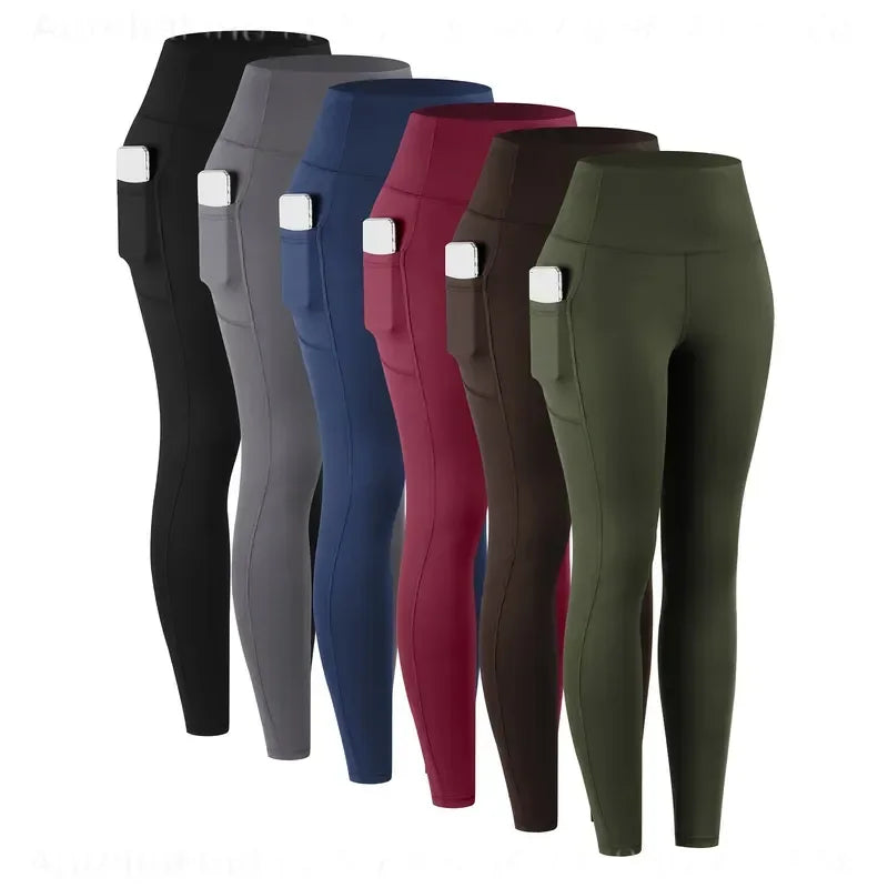 Women's High Waist Pocket Leggings for Yoga and Workout