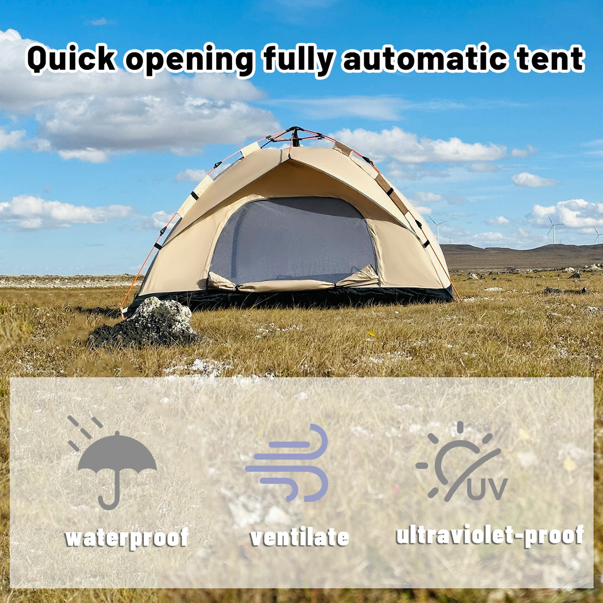 Pakicetus Automatic Pop Up Camping Tent for Outdoor Adventures