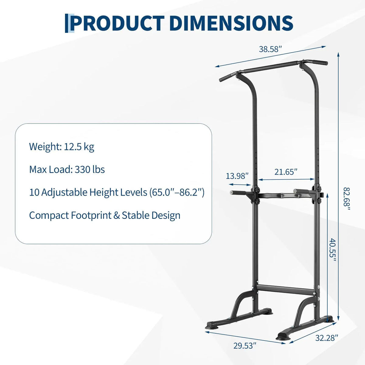 HiMISS Power Tower Dip Station With Pull Up Bar