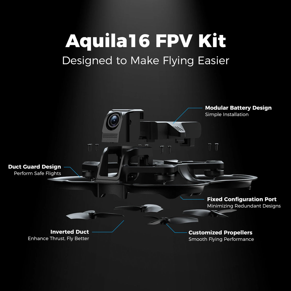 BETAFPV Aquila16 FPV Racing Drone Kit With Camera
