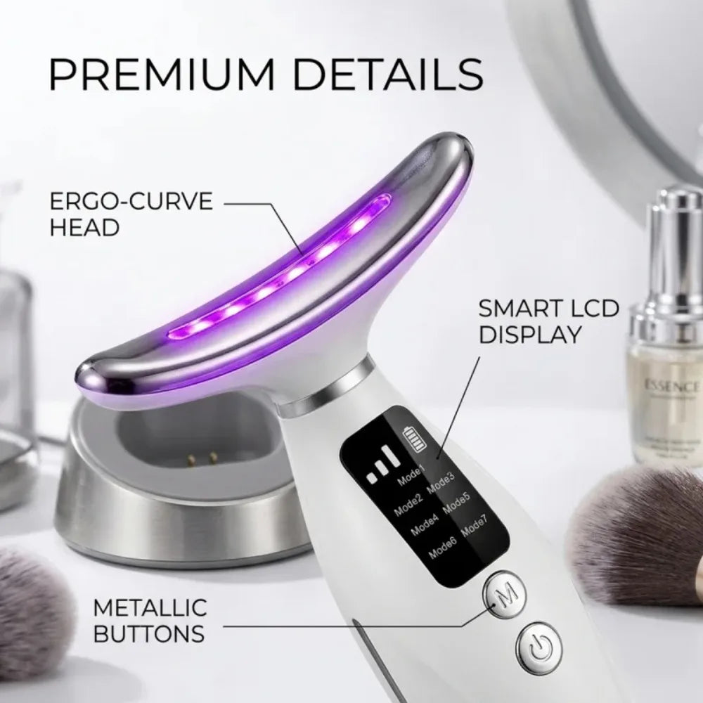 LED Photon Therapy Neck And Face Lifting Massage Device
