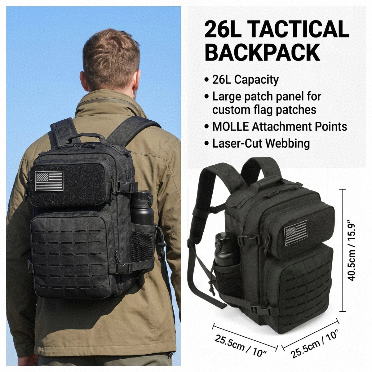 ReFire Gear Tactical MOLLE Hiking Backpack