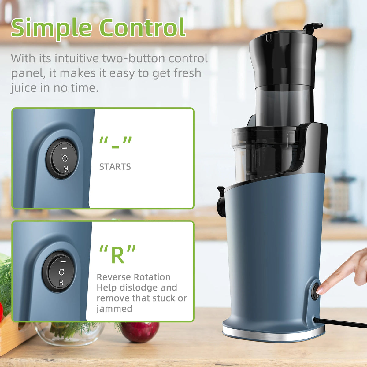 BioloMix Slow Masticating Juicer for Whole Fruits and Vegetables
