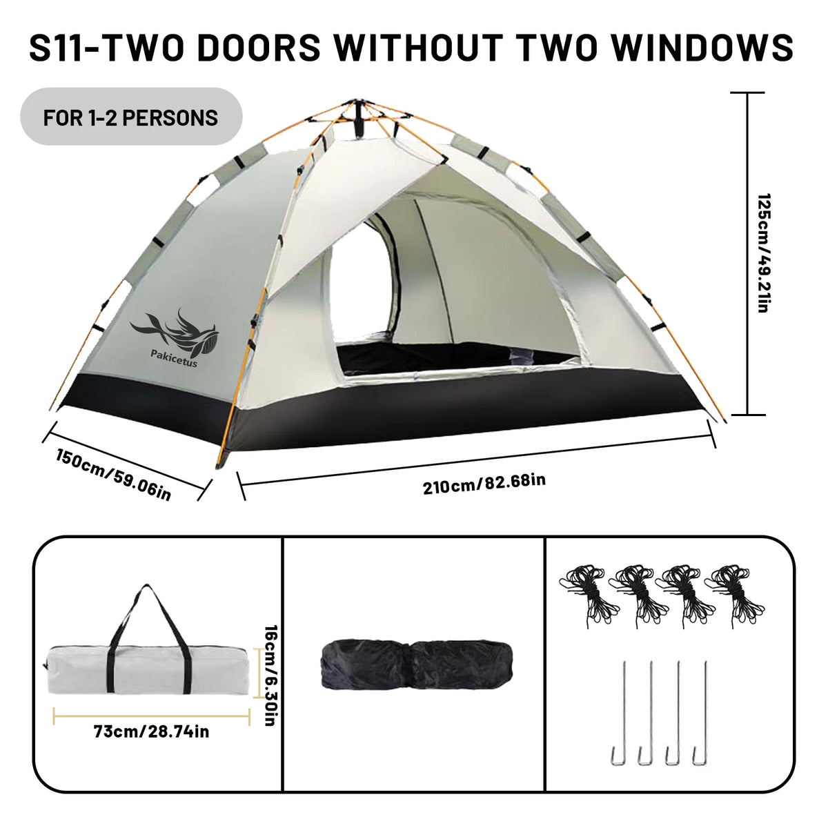 Pakicetus Automatic Pop Up Camping Tent for Outdoor Adventures