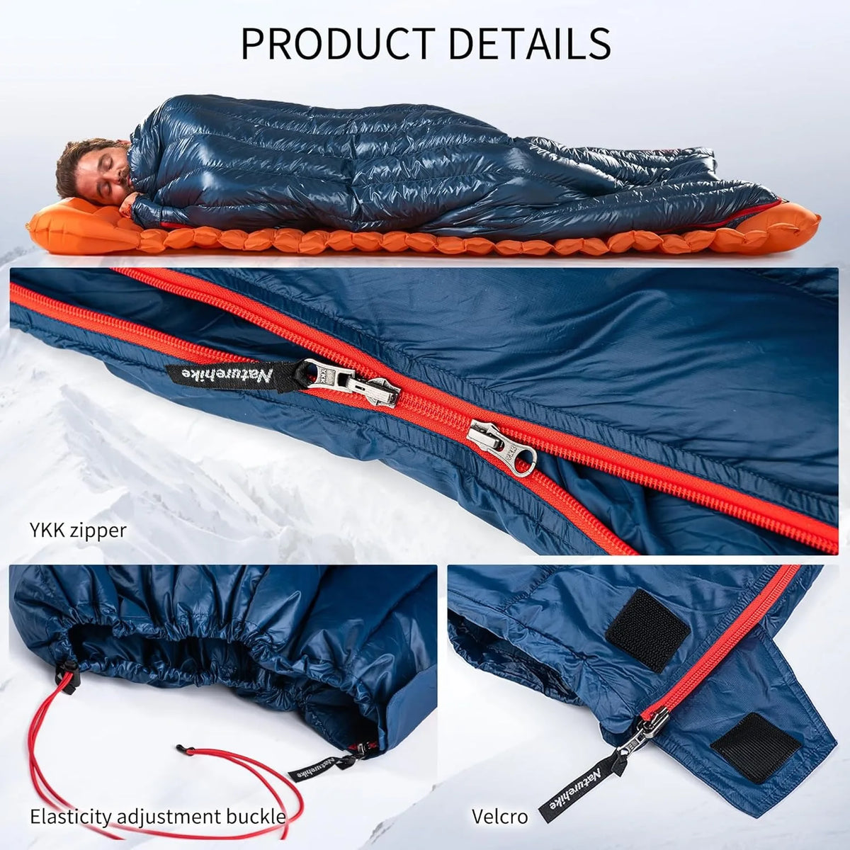 Naturehike Ultralight Duck Down Backpacking Sleeping Bag for Adults