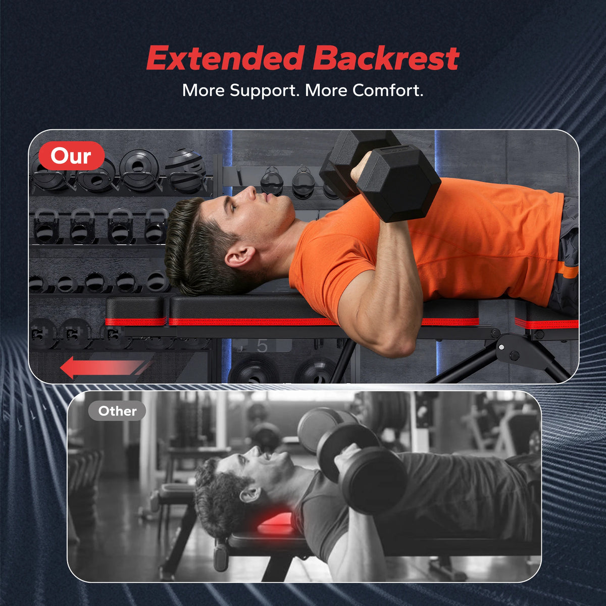 MERACH Adjustable Foldable Weight Bench for Home Strength Training